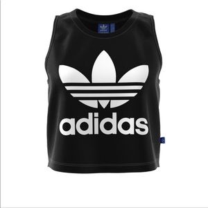 Adidas - cropped tank - black - s